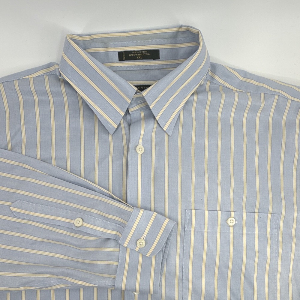Orvis Signature Collection Men XXL Button down Classic fit striped Cotton LS